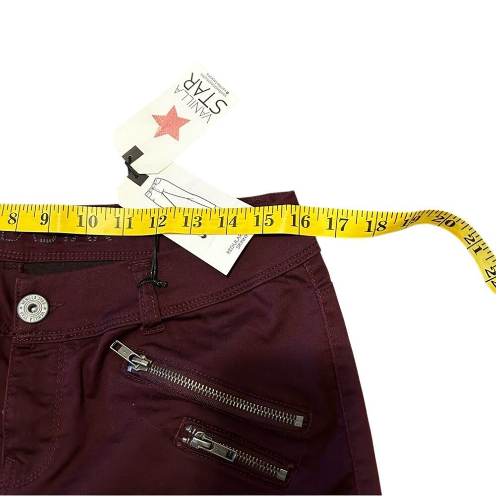 Vanilla Star Junior Size 13, Burgundy Skinny Jeans Regular Rise NWT - Picture 4 of 10
